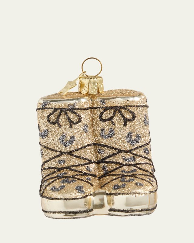 Panther Snow Boots Christmas Ornament